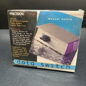 Precision Instruments Fully Bi-Directional Two Port Data Switch, Manual. Nos